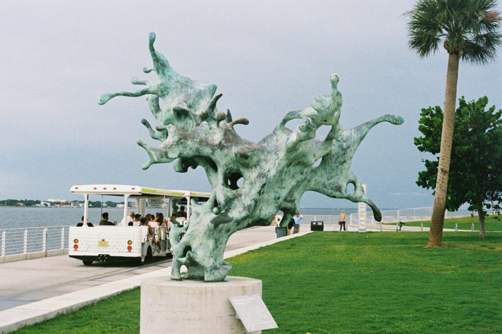 A statue of a dragon on the side of the road St. Petersburg, FL, USA
