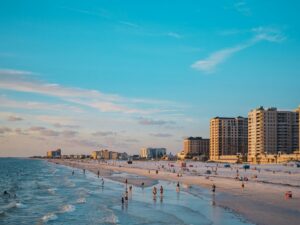 Gulf Coast beach on Florida's Pinellas County shoreline